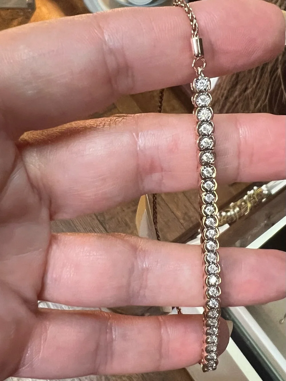 10k gold diamond braclet